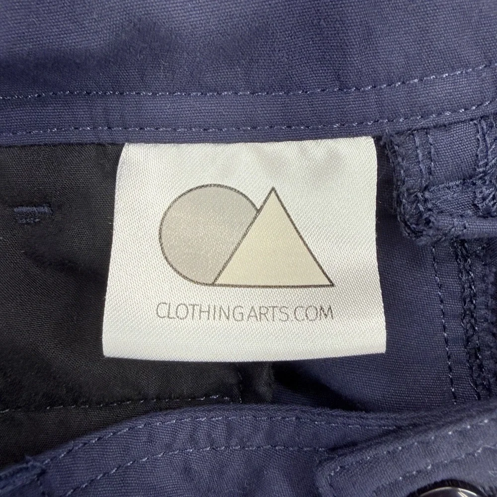 Clothing Arts Pick Pocket Proof Pants Mens 32x32 Navy Travel Nylon Security